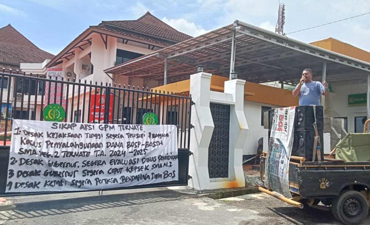 GPM Desak Kejati Malut Bongkar Kasus Korupsi Dugaan Penyimpangan Dana BOS SMAN 2 Ternate